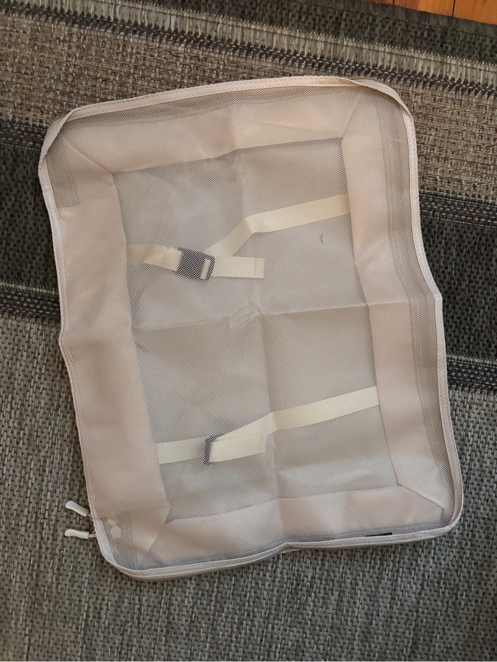 Light Beige Mesh Storage Organizer